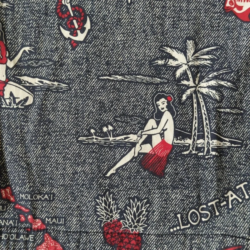 Lost Enterprises Lost At Sea Board Shorts Mens 33‎ Hula Girl Island Surf Trunks
